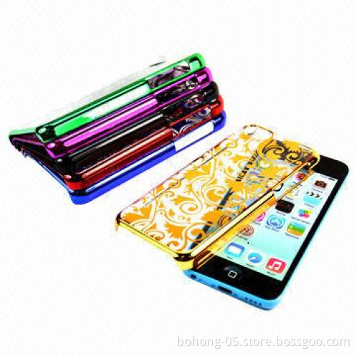 PC Case for iPhone 5C, Laser Carving Pattern Plating Ancient Window, Various Colors are Available
